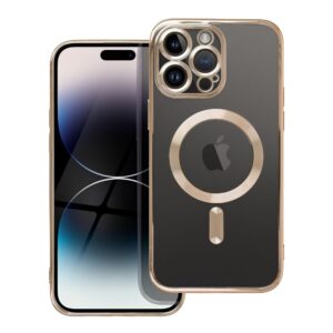 Electro Mag Cover case for iPhone 14 PRO MAX compatible with MagSafe gold
