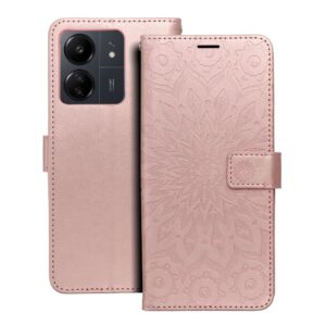 Mezzo Book flip case for Xiaomi Redmi 13C / Poco C65 mandala rose gold
