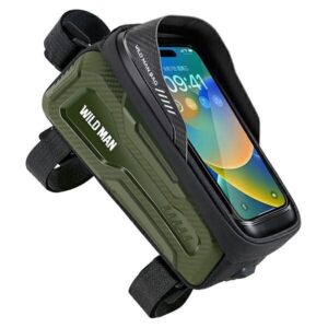 WILDMAN traveling bag for bike frame with zipper 1L (4 "- 7") M20 green