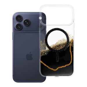 Golden case for iPhone 17 Pro Max / 18 Pro Max (low camera edge) compatible with MagSafe black