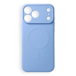 Silicone Mag Cover case for iPhone 18 Pro Max / 17 Pro Max compatible with MagSafe (camera protection) light blue
