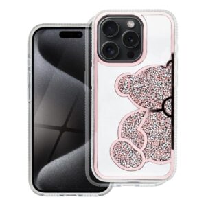 Teddy Bear case for iPhone 14 pink