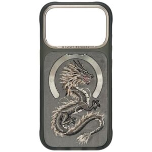 NIMMY case MAGNETIC FANTASY ANIMAL DRAGON compatible with MagSafe for IPHONE 18 Pro Max/17 Pro Max grey