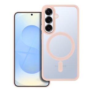 Color Edge Mag Cover case for Samsung S25 compatible with MagSafe pink
