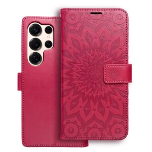 Mezzo Book flip case for Samsung S25 ULTRA mandala magenta