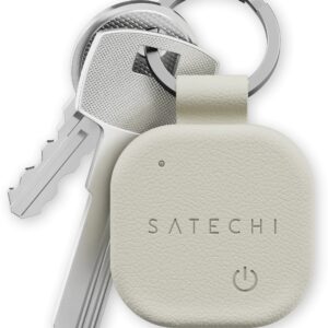 Satechi Locator compatible with Apple Find My Keychain shape Vegan Leather ST-LKCFW sand