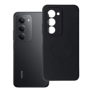 Silicone Mag Cover case for Xiaomi Redmi 15 4G / 5G (171,1mm) compatible with MagSafe (camera protection) black