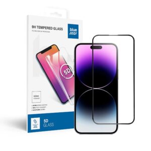 Blue Star Tempered glass to iPhone 14 PRO MAX (full glue) 5D black