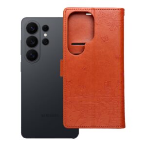 Mezzo Book flip case for Samsung S26 ULTRA cats brown
