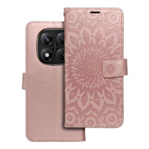 Mezzo Book flip case for Xiaomi Redmi NOTE 14 PRO 5G / 14 PRO PLUS 5G mandala rose gold