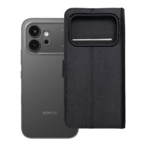4Card RFID flip case for Honor 600 anti-theft tech fabric black