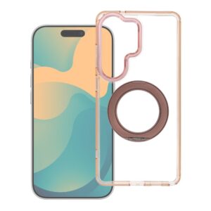 Case for Samsung S26 Frame Circle Stand compatible with MagSafe gold