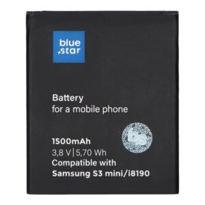 Blue Star Battery for Samsung S3 Mini I8190 1500 mAh Premium