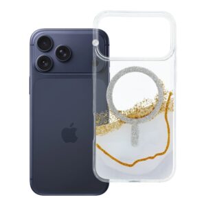 Golden case for iPhone 17 Pro Max / 18 Pro Max (low camera edge) compatible with MagSafe white