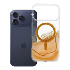 Golden case for iPhone 17 Pro Max / 18 Pro Max (low camera edge) compatible with MagSafe gold