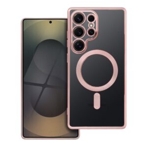 Electro Mag Cover case for Samsung S25 ULTRA compatible with MagSafe gold-rose