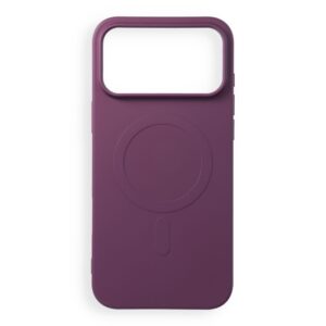 Silicone Mag Cover case for iPhone 18 Pro Max / 17 Pro Max compatible with MagSafe (big hole) burgundy