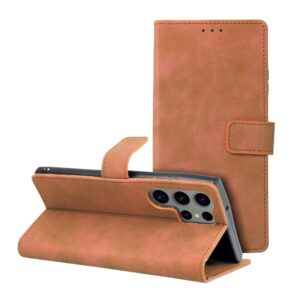 Tender Book flip case for Samsung S23 ULTRA brown