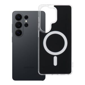 Clear Fusion Mag Cover case for Samsung S26 ULTRA compatible with MagSafe black