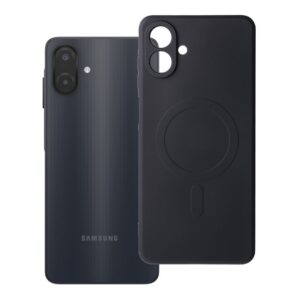 Silicone Mag Cover case for Samsung A08 compatible with MagSafe (camera protection) black