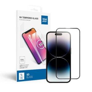 Blue Star Tempered glass to iPhone 14 PRO (full glue) 5D black