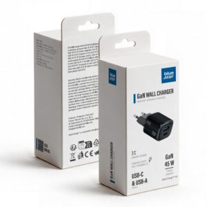 Blue Star Phone charger Nano GaN USB C + USB A QC4.0 PD 3A 45W VT-334 black