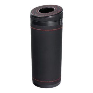 Tube-shaped tissue dispenser with glass break option black