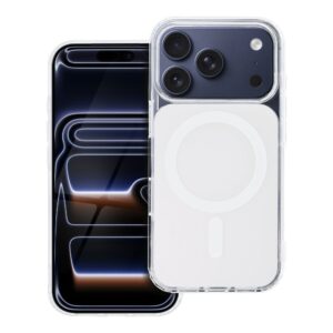Clear Fusion Mag Cover case for iPhone 17 compatible with MagSafe white