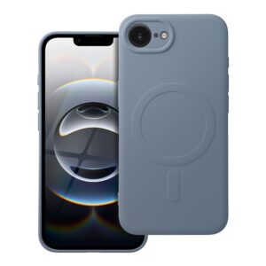 Silicone Mag Cover case for iPhone 16e compatible with MagSafe (camera protection) light blue