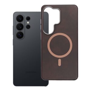Gentleman Mag Cover case for Samsung S26 ULTRA compatible with MagSafe brown
