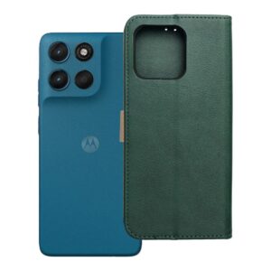 Split Book flip case for Motorola G57 POWER green and gold