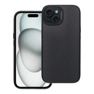 Carbon Elite Mag Cover case for iPhone 15 compatible with MagSafe black