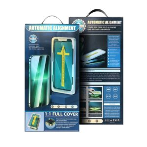 5D Full Glue Tempered Glass for iPhone 12 PRO MAX with applicator black