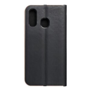 Luna Book Gold flip case for Samsung A40 black