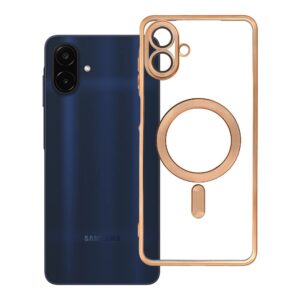 Electro Mag Cover case for Samsung A08 compatible with MagSafe gold