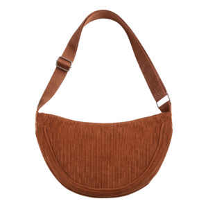 Universal corduroy Moon Bag Brown