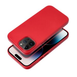 Leather Mag case for Samsung S25 PLUS Cover compatible with MagSafe red