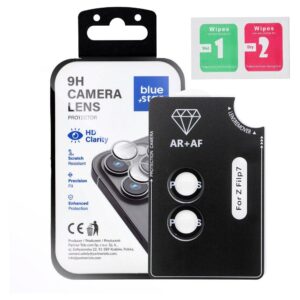 Blue Star Tempered Glass Camera Lens Protector for Samsung FLIP 7 Easy Install black
