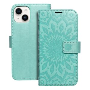 Mezzo Book flip case for iPhone 14 mandala green