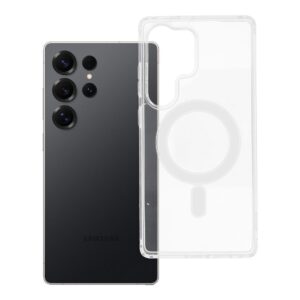 Clear Mag Cover (MID) case for Samsung S25 ULTRA compatible with MagSafe transparent
