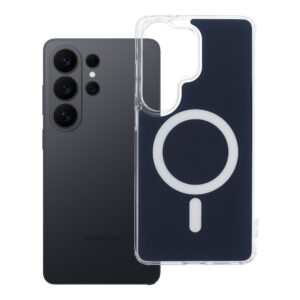 Clear Fusion Mag Cover case for Samsung S26 ULTRA compatible with MagSafe navy blue