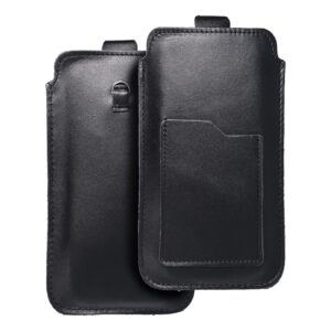 Slip-in phone case leather sleeve with pull-up for Samsung A12 / NOTE 9 / Xiaomi Redmi NOTE 10 PRO Royal size 2XL+wide black