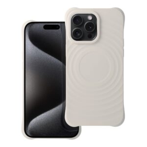 Silicone Zephyr Mag Cover case for iPhone 15 PRO compatible with MagSafe white