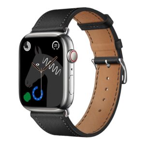Forcell Strap to Apple Watch F-Design FA20 holes eco-friendly leather 42 / 44 / 45 / 49 mm black
