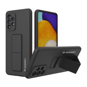 - Wozinsky Kickstand Case silicone stand cover for Samsung Galaxy A73 black