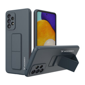 - Wozinsky Kickstand Case silicone stand cover for Samsung Galaxy A73 navy blue
