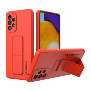 - Wozinsky Kickstand Case silicone stand cover for Samsung Galaxy A73 red