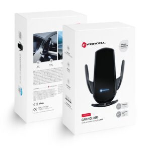 Forcell Wireless car phone holder automatic F-Grip HS1 Qi 15W windshield / air vent black