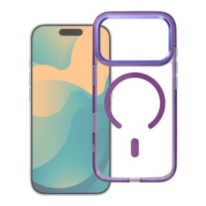 Frame Clear Hybrid Mag Cover case for Samsung A56 compatible with MagSafe purple