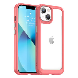 - Outer Space Case iPhone 14 Plus hard cover with a gel frame red
